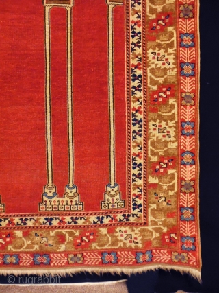 Ushak?tuduc rug
Size: 135x190cm (4.5x6.3ft)
 made in circa 1920, it is used to be hanged up
                  