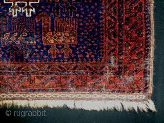 Baluch Bagface
Size: 67x56cm (2.2x1.9ft)
Natural colors, made in circa 1910, there are moth bites                    
