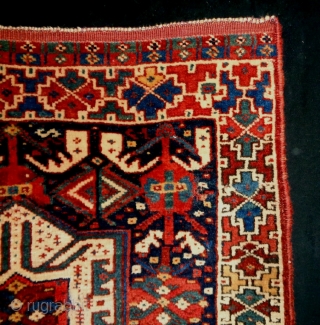 Kamseh Bagface
Size: 73x71cm (2.4x2.4ft)
Natural colors, made in circa 1910, there are old repairs and stitches                  