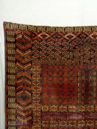 Turkmen Ensi
Size: 127x139cm
Natural colors, made in circa 1910, there are moth bites at small areas (see picture 10 and 11)             