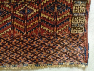 Turkmen Ensi
Size: 127x139cm
Natural colors, made in circa 1910, there are moth bites at small areas (see picture 10 and 11)             