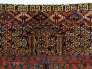 Turkmen Ensi
Size: 127x139cm
Natural colors, made in circa 1910, there are moth bites at small areas (see picture 10 and 11)             