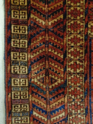 Turkmen Ensi
Size: 127x139cm
Natural colors, made in circa 1910, there are moth bites at small areas (see picture 10 and 11)             