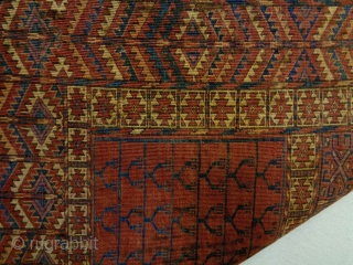 Turkmen Ensi
Size: 127x139cm
Natural colors, made in circa 1910, there are moth bites at small areas (see picture 10 and 11)             