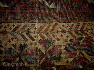 Baluch Balisth
Size: 46x109cm (1.5x3.6ft)
Natural colors, made in circa 1910, it is cutted along the horizontal line (see pic. 6)              