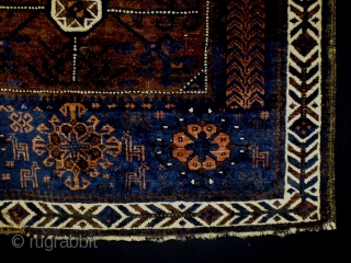 Baluch Bagface
Size: 75x70cm (2.5x2.3ft)
Natural colors, made in circa 1910, thereis one old repair (see pic. 12).                 