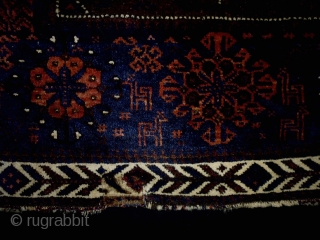 Baluch Bagface
Size: 75x70cm (2.5x2.3ft)
Natural colors, made in circa 1910, thereis one old repair (see pic. 12).                 