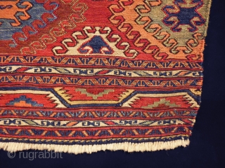 Soumakh
Size: 54x47cm (1.8x1.6ft)
Synthetic orange, circa 80-90 years old                         