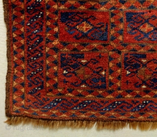 Interesting Kyrgyz Dowry
Size: 68x61cm
Natural colors (except the orange color is faded), circa 80 years old                  