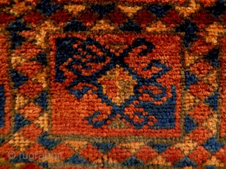 Interesting Kyrgyz Dowry
Size: 68x61cm
Natural colors (except the orange color is faded), circa 80 years old                  