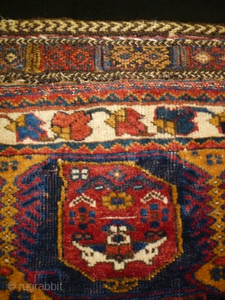 Afshar Bagface
Size: 69x50cm (2.3x1.7ft)
Natural colors, circa 80-90 years old                        