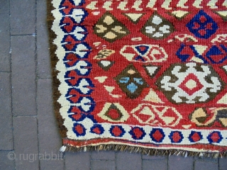 Monastir/Kurdish Kelim Bagface
Size: 75x66cm
Natural colors, made in period 1910, there is old repair                    