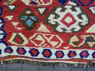 Monastir/Kurdish Kelim Bagface
Size: 75x66cm
Natural colors, made in period 1910, there is old repair                    