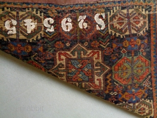 Vey Fine Kamseh/Qasqhay bagface
Size: 65x52cm
Natural colors (except the red color is not natural), made in circa 1910/20                