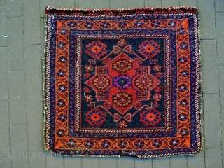 Rare Pattern Baluch Bagface
Size: 58x54cn
Made in period 1910, there are three old repairs.                    