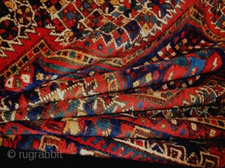 Kashkuli/Qasqhay
Size: 150x196cm (5.0x6.5ft)
Natural colors, wool on wool, made in circa 1910/20                      