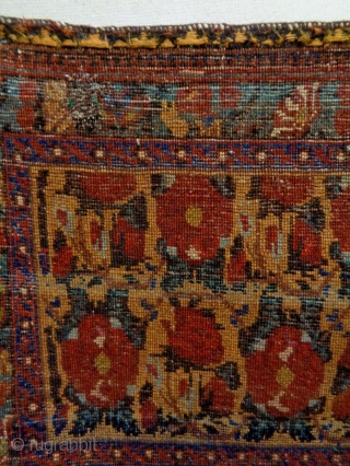 Afshar Bagface
Size: 68x54cm
Natural colors, the edges are not original, made in circa 1910/20, there is an old repair (see picture 9).            