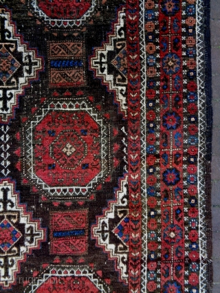 19th Century Fine Salar Kahni Baluch
Size: 97x161cm (3.2x5.4ft)
Natural colors, there is a repair at the right selvage and a stitch at the left selvage (see picture 3)      