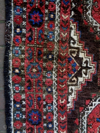 19th Century Fine Salar Kahni Baluch
Size: 97x161cm (3.2x5.4ft)
Natural colors, there is a repair at the right selvage and a stitch at the left selvage (see picture 3)      