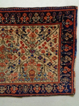 Afshar
Size: 77x47cm
Natural colors, made in circa 1910, there is a stitch at the middle (see picture 5).                