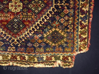1880 Qasqhay Bagface
Size: 67x55cm (2.2x1.8ft)
Natural colors, very very fine quality                       