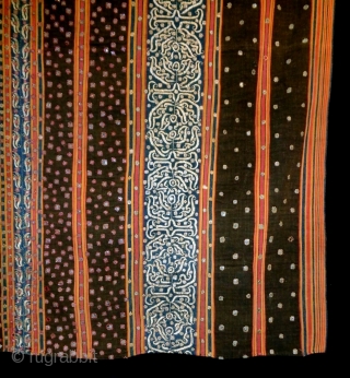 19th Century Indonesian Textile
Size: 125x124cm (4.2x4.1ft)
Natural colors, the gold color is silk, it is used to be hung up              