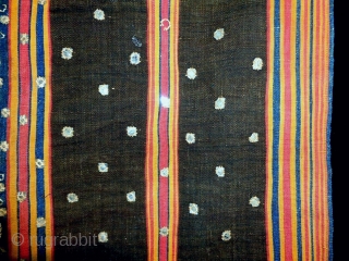 19th Century Indonesian Textile
Size: 125x124cm (4.2x4.1ft)
Natural colors, the gold color is silk, it is used to be hung up              