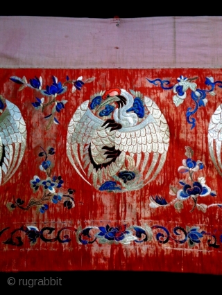 19th Century Chinese Textile
Size: 198x61cm (6.3x2.0ft)
Natural colors. silk                         