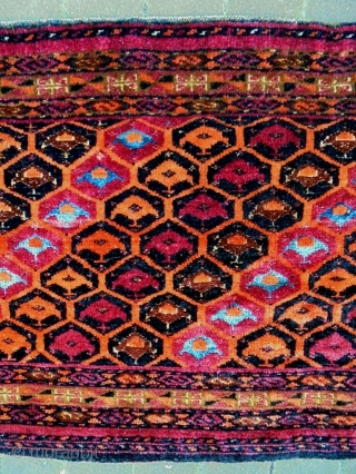 Late 19th Century Penjerelik Sarik Design
Size: 130x38cm
Natural colors (except the orange color is a little bit faded), the light blue color is silk.          