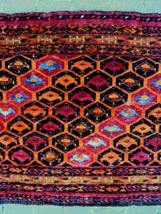 Late 19th Century Penjerelik Sarik Design
Size: 130x38cm
Natural colors (except the orange color is a little bit faded), the light blue color is silk.          