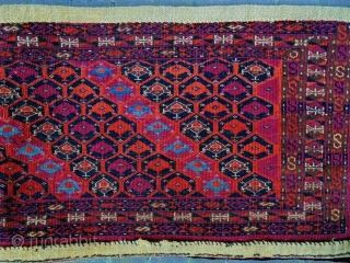 Late 19th Century Penjerelik Sarik Design
Size: 130x38cm
Natural colors (except the orange color is a little bit faded), the light blue color is silk.          