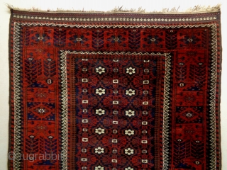 Full Pile Baluch
Size: 120x215cm
Natural colors, glossy wool, made in circa 1910                      