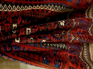 Full Pile Baluch
Size: 120x215cm
Natural colors, glossy wool, made in circa 1910                      