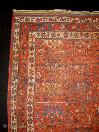 1870/80 Afshar
Size: 140x206cm (4.7x6.9ft)
natural colors, woll on wool                         