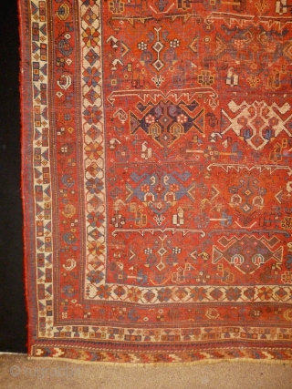 1870/80 Afshar
Size: 140x206cm (4.7x6.9ft)
natural colors, woll on wool                         