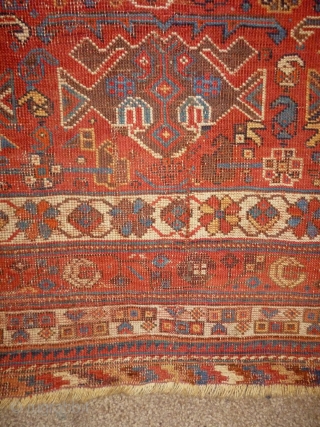 1870/80 Afshar
Size: 140x206cm (4.7x6.9ft)
natural colors, woll on wool                         