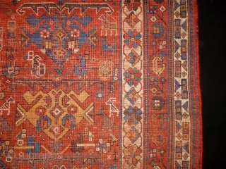 1870/80 Afshar
Size: 140x206cm (4.7x6.9ft)
natural colors, woll on wool                         