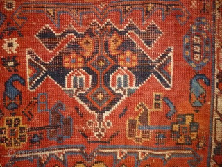 1870/80 Afshar
Size: 140x206cm (4.7x6.9ft)
natural colors, woll on wool                         