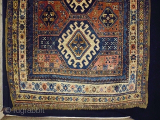 1880 karabag kazak
Size: 133x245cm (4.4x6.2ft)
Natural colors, super wool quality, the brown color is oxidation, there is one old repair at the selvage (see pic. 11)        