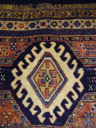 1880 karabag kazak
Size: 133x245cm (4.4x6.2ft)
Natural colors, super wool quality, the brown color is oxidation, there is one old repair at the selvage (see pic. 11)        