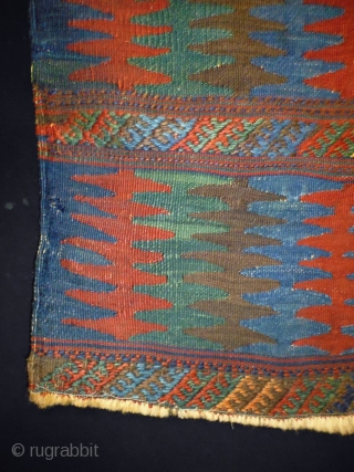 Kurd Kelim Bagface
Size: 63x65cm (2.1x2.2ft)
Natural colors, original, circa 90 years old                      