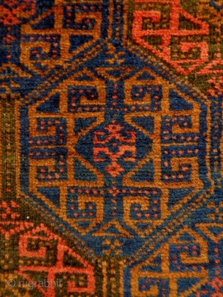 Universal Baluch 
Size: 117x210cm
Natural colors (except the red color is not natural), made in circa 1910/20.                 