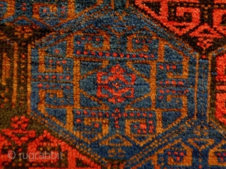 Universal Baluch 
Size: 117x210cm
Natural colors (except the red color is not natural), made in circa 1910/20.                 