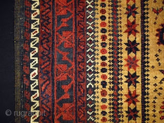 Special Belouch Prayer Rug
Sizr: 85x167cm (2.8x5.6ft)
Natural colors, made in circa 1910/20, the brown color is oxidation                 