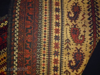 Special Belouch Prayer Rug
Sizr: 85x167cm (2.8x5.6ft)
Natural colors, made in circa 1910/20, the brown color is oxidation                 