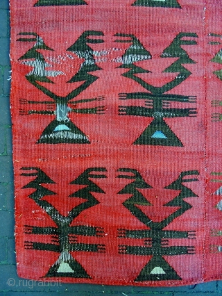 Sharkoi Kelim Fragment
Size: 90x135cm
Natural colors?, made in period 1910/20                        