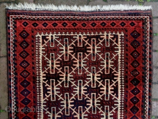 Special Pattern Baluch
Size: 57x100cm (1.9x3.3ft)
Natural colors, the selvages are not original, made in circa 1910                  