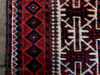 Special Pattern Baluch
Size: 57x100cm (1.9x3.3ft)
Natural colors, the selvages are not original, made in circa 1910                  