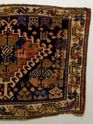 Twin Qasqhay Bagfaces
Size: 56x76cm and 51x82cm
Natural colors, made in circa 1910                      