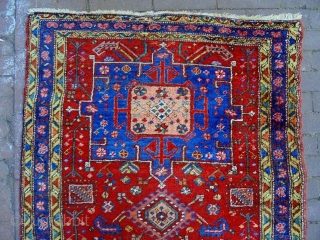 Karaja Runner
Size: 93x325cm
Natural colors, wool on wool, ,made in circa 1910, there are two old repairs at the headends.              